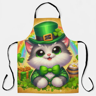 Tablier Chat mignon/chaton Saint Patrick's Day