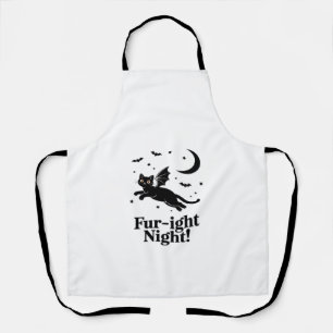 Tablier Chat noir d'Halloween avec ailes de chauve-souris
