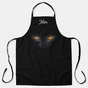 Tablier Chat noir monogramme