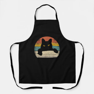 Tablier Chat noir style Vintage rétro - Chats Lover cadeau