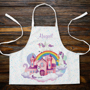 Tablier Chateau coloré unicorn rainbow kids