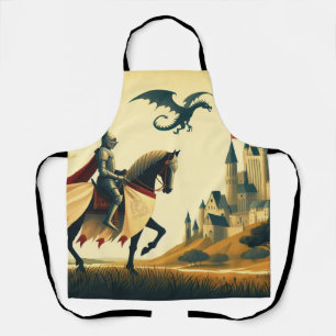 Tablier Château de wyvern de chevalier médiéval fantasy