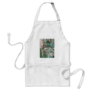 Tablier Chatte de poulet dans Snowy Woods