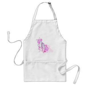 Tablier Chaussures de ballet en aquarelle rose avec des pi