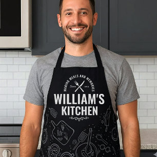 Tablier Chef Apron avec nom personnalisé Hommes Cadeaux pe