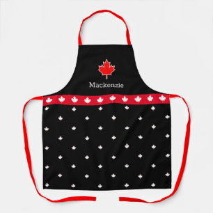 Tablier Chef canadien patriotique Feuille d'érable rouge e