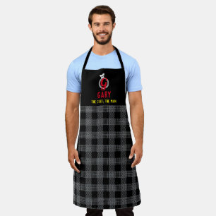 Tablier Chef casquette monogramme foodie cuisine personnal