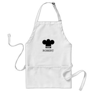 Tablier Chef Casquette noir personnalisé Apron