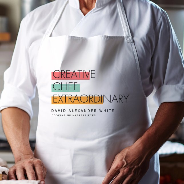 Tablier Chef créatif extraordinaire | Cuisine moderne (Créateur téléchargé)