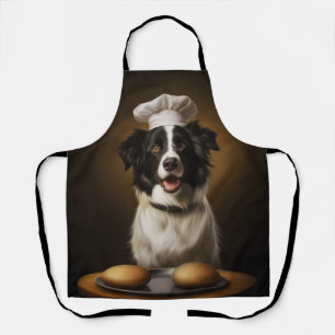 Tablier Chef de chien Collie Bordure