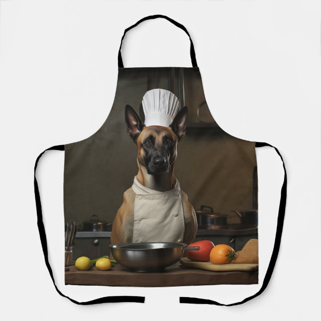 Tablier Chef de chien malinois belge (Recto)