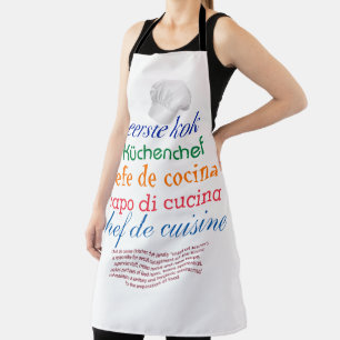 Tablier chef de cuisine is already French, however a possi