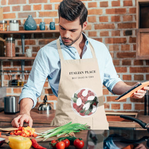 Tablier Chef du logo de la salade d'aquarelle moderne   Pr