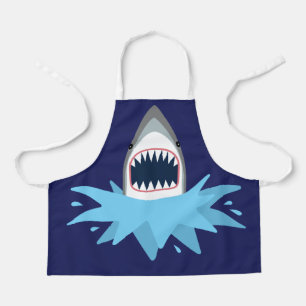Tablier Chef Garçon drôle Grande attaque de requin blanc