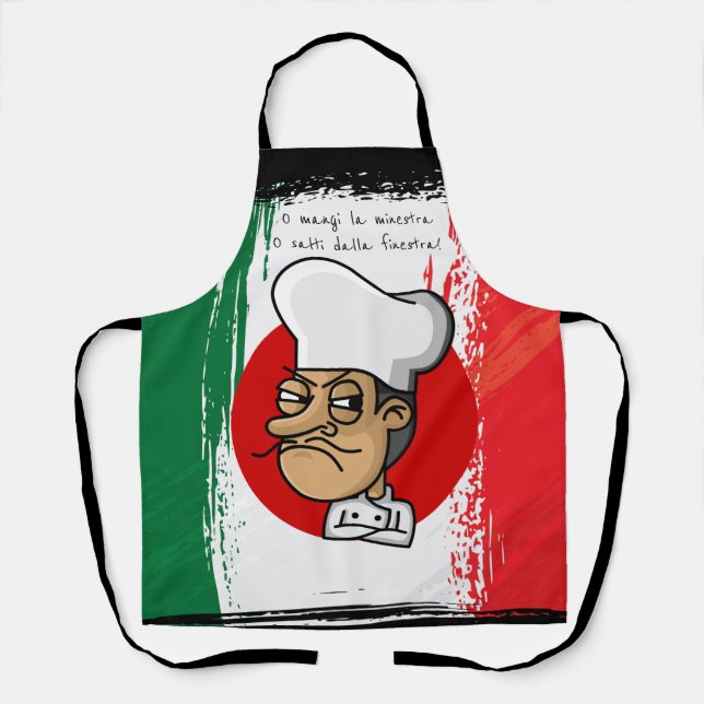 Tablier Chef italien en colère (Recto)