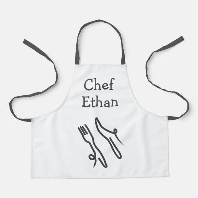Tablier Chef junior garçons enfants gourmet (Recto)