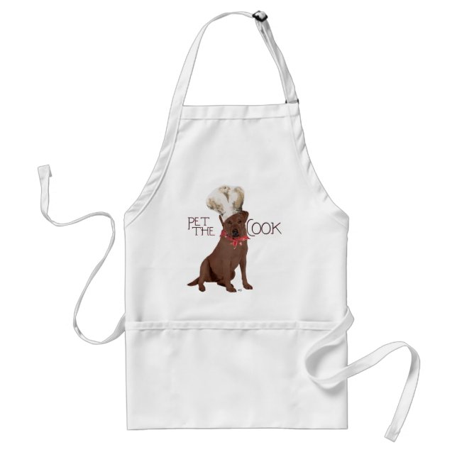 Tablier Chef Labrador Retriever Chocolat (Devant)