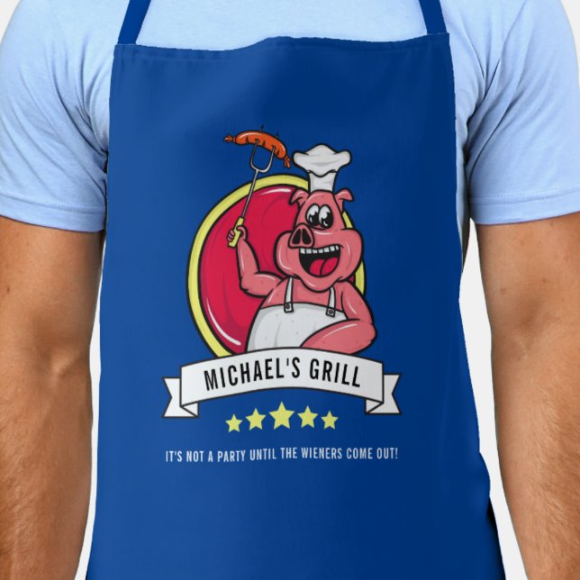 Tablier Chef Papa Nom Funny BBQ Grill Pères (Créateur téléchargé)