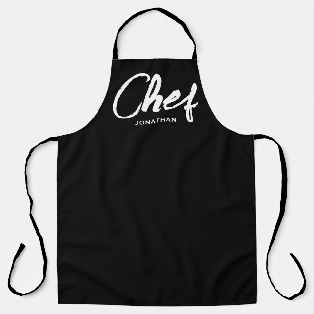 Tablier chef personnalisé personnalisé | Moderne M (Recto)