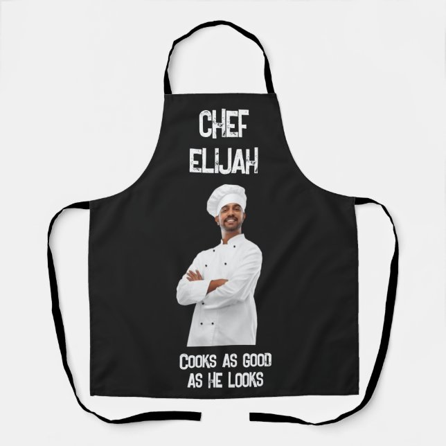 Tablier Chef photo personnalisé (Recto)
