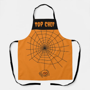 Tablier "Chef suprême". Araignée d'Halloween