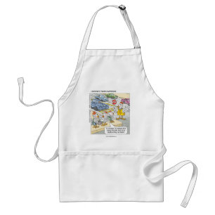 Tablier Chemin de passage du poulet amusant Apron