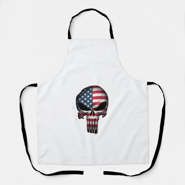 Tablier Chemise 4 juillet pour femmes hommes drapeau améri (Recto)