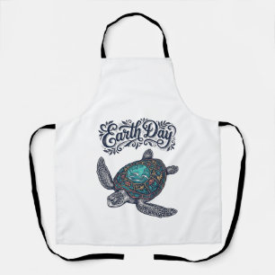 Tablier Chemise à motif de tortue marine de la Journée de