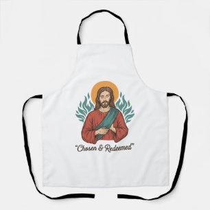 Tablier Chemise chrétienne vintage Jésus choisie et rachet