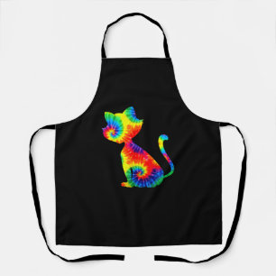Tablier Chemise de chat de teinture _ Teinture colorée Tee