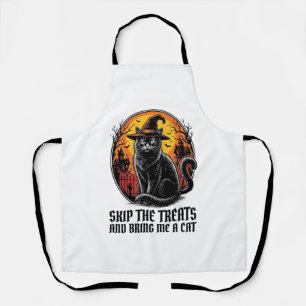 Tablier Chemise de chat Halloween Gravure vintage Épouvant