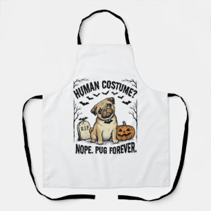 Tablier Chemise de pug Halloween Vintage Drôle Costume de