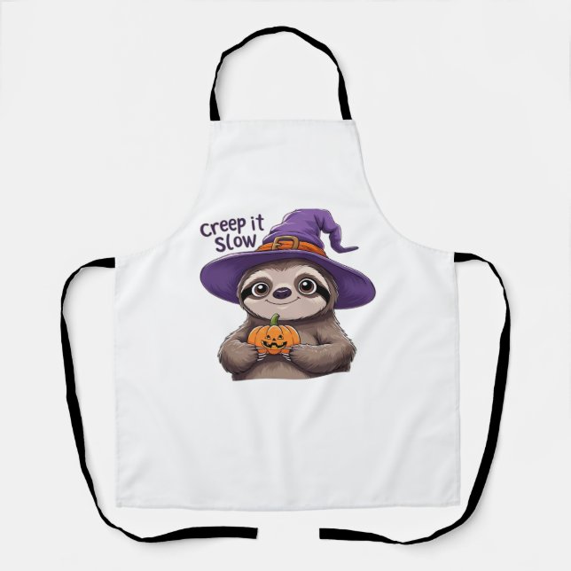 Tablier Chemise d'Halloween à sorcière mignonne - Creep It (Recto)