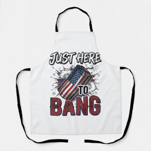 Tablier Chemise drôle patriotique pétard vintage 4 juillet