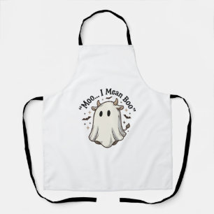 Tablier Chemise fantôme de vache mignonne Halloween Meugle