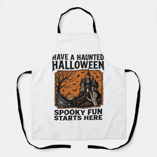 Tablier Chemise Halloween ensorcelée Conception de fête vi
