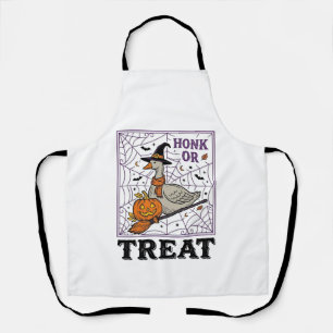 Tablier Chemise Halloween Oie Sorcière Honk Or Treat Vinta