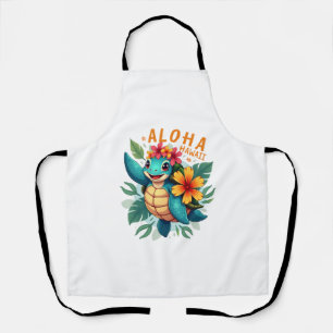 Tablier Chemise hawaïenne Aloha Hawaï Tortue de mer Fille