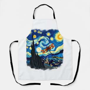 Tablier Chemise libellule artistique Van Gogh Nuit étoilée