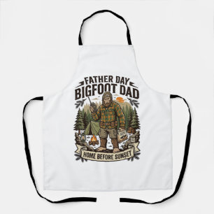 Tablier Chemise Papa Bigfoot Fête des Pères Bois Papa Rétr