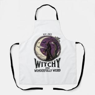 Tablier Chemise sorcière vintage avec art Halloween de lun
