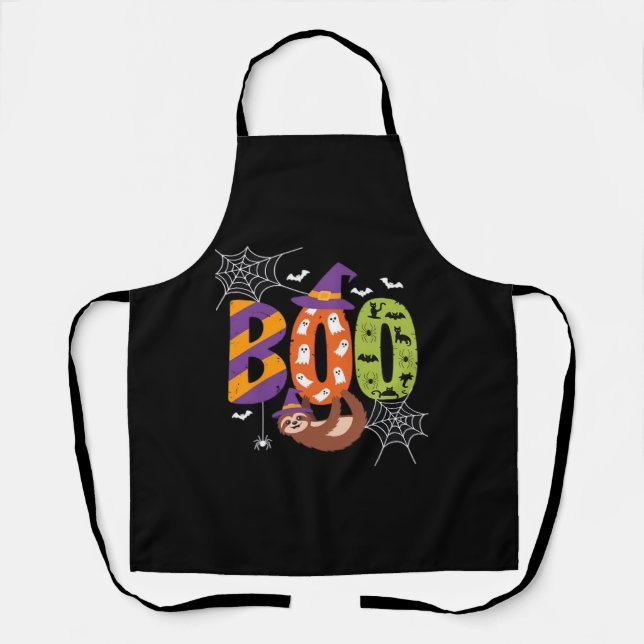 Tablier Chemise T Essentielle Halloween Sloth Boo Lazy (Recto)