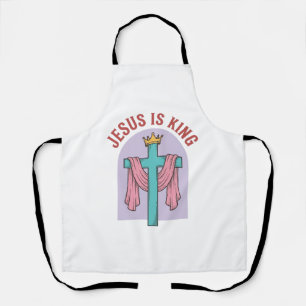 Tablier Chemise Vintage Christian T-Shir Jésus Est Roi Cou
