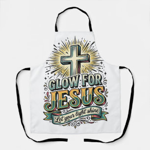 Tablier Chemise vintage de croix chrétienne Glow For Jesus