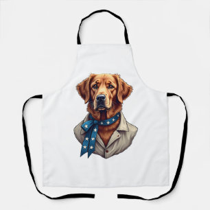 Tablier Chemise vintage pour chien Patriotique Retriever F