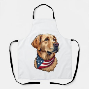 Tablier Chemise Vintage Tête de Golden Retriever Patriotiq