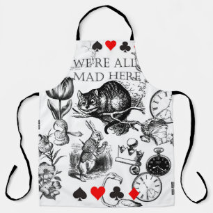 Tablier cheshire cat classique alice dans l'art du pays de