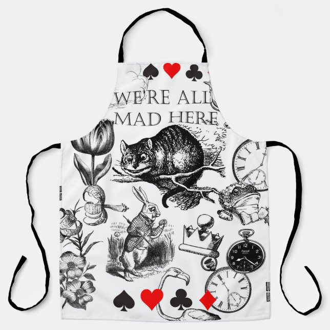 Tablier Cheshire Chat classique alice au merveilleux fou (Recto)