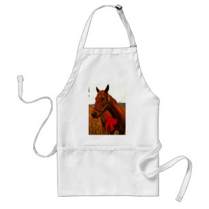 Tablier Cheval avec Bow rouge