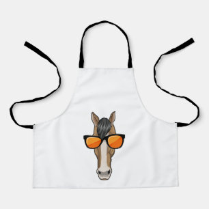 Tablier Cheval avec lunettes de soleil